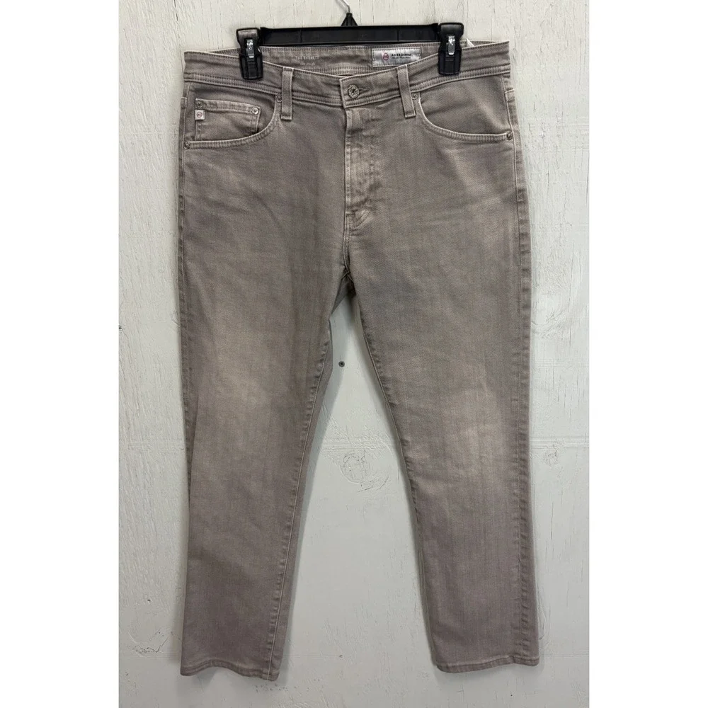 AG ADRIANO GOLDSCHMIED Jeans The Everette Slim Straight Brown Mens Size 34x30